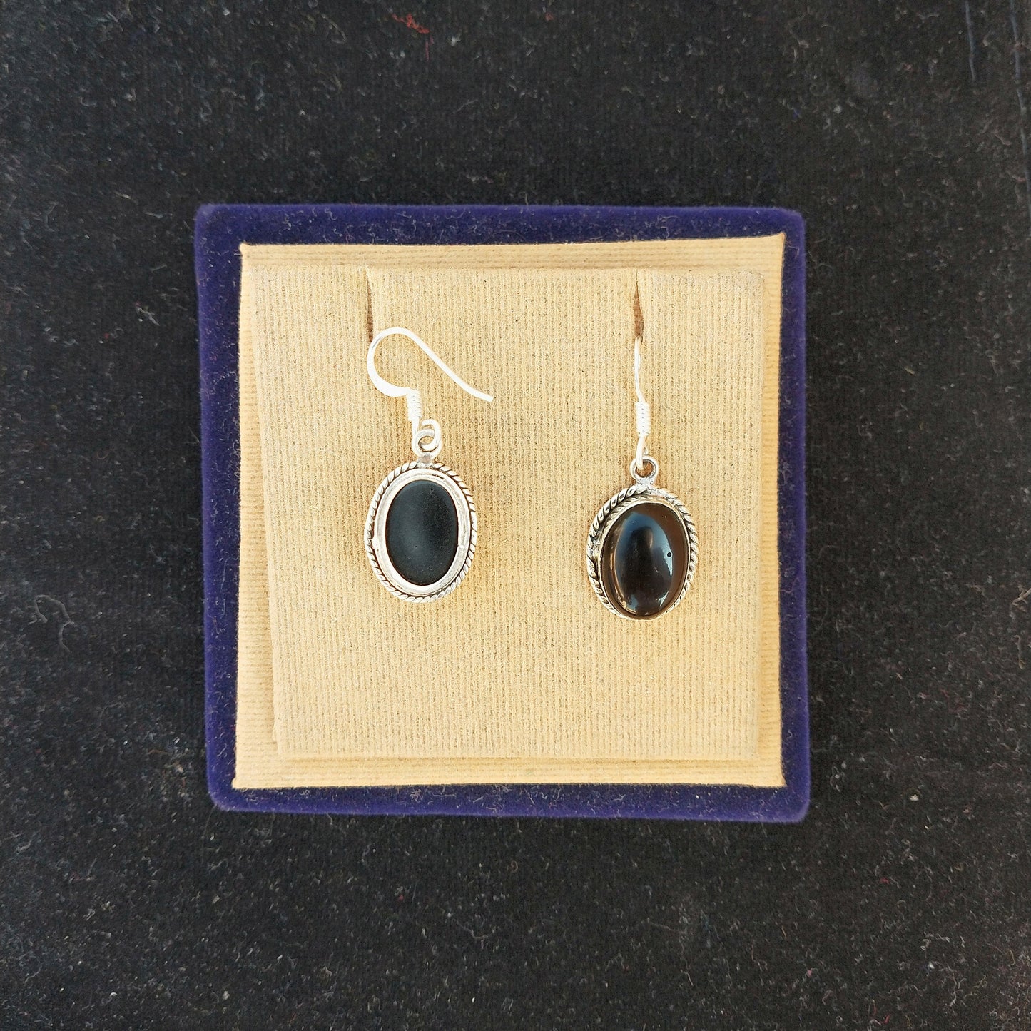 Black Onyx Sterling Silver Handmade Earring Black Onyx stone Daily wearable Earrings in Oval Shape Boho Earrings Gift for Her