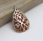 Gorgeous Handmade Designed Carnelian Pendant | Carnelian Pendant in Carving on Solid 925-Sterling Silver | Bezel Pendant Gift for Her