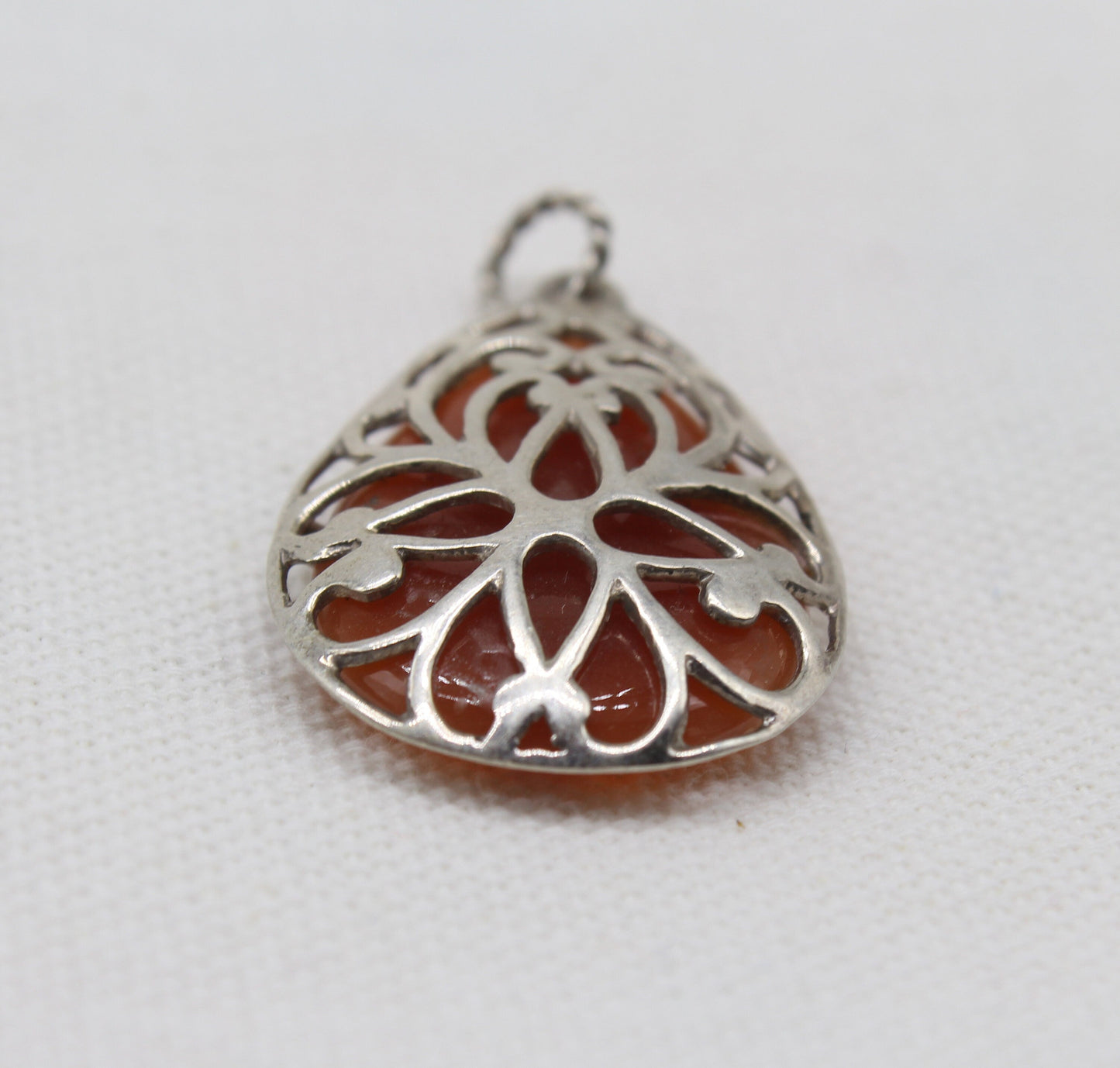 Gorgeous Handmade Designed Carnelian Pendant | Carnelian Pendant in Carving on Solid 925-Sterling Silver | Bezel Pendant Gift for Her