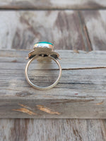 Boho Statement Ring - Turquoise Sterling Silver Ring - Hand Crafted Bohemian Ring-Bohemian Ring - Turquoise  - Rings -Gift for