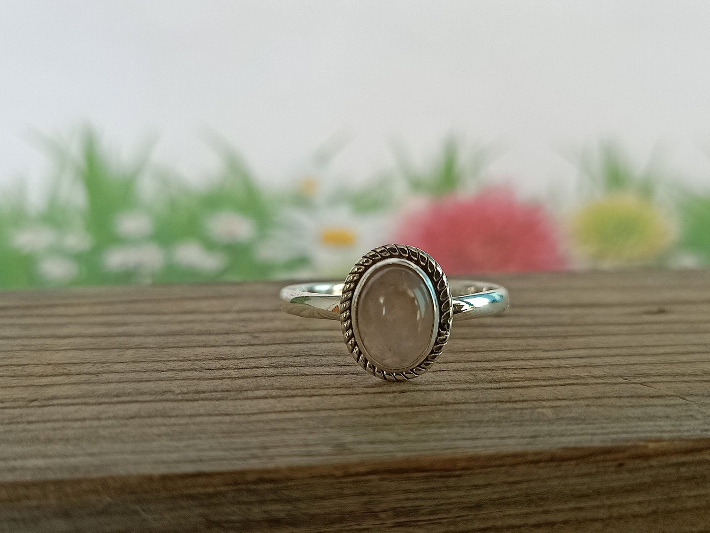 Boho Statement Ring| Rose Quartz Sterling Silver Ring | Hand Crafted Bohemian Ring | Boho Ring | Rose Quartz Ring | Rings for Gift