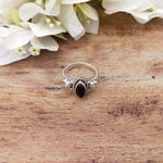 Boho Statement Ring - Garnet Sterling Silver Ring - Hand Crafted Bohemian Ring-Boho Ring -925 sterling silver- Garnet Rings -Gift for her