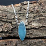 Handmade Aqua Calci Pendant of Solid 925 Sterling Silver, Beautiful Aqua Calci Pendant, Bezel Pendant Gift for her, Aqua Calci Stone