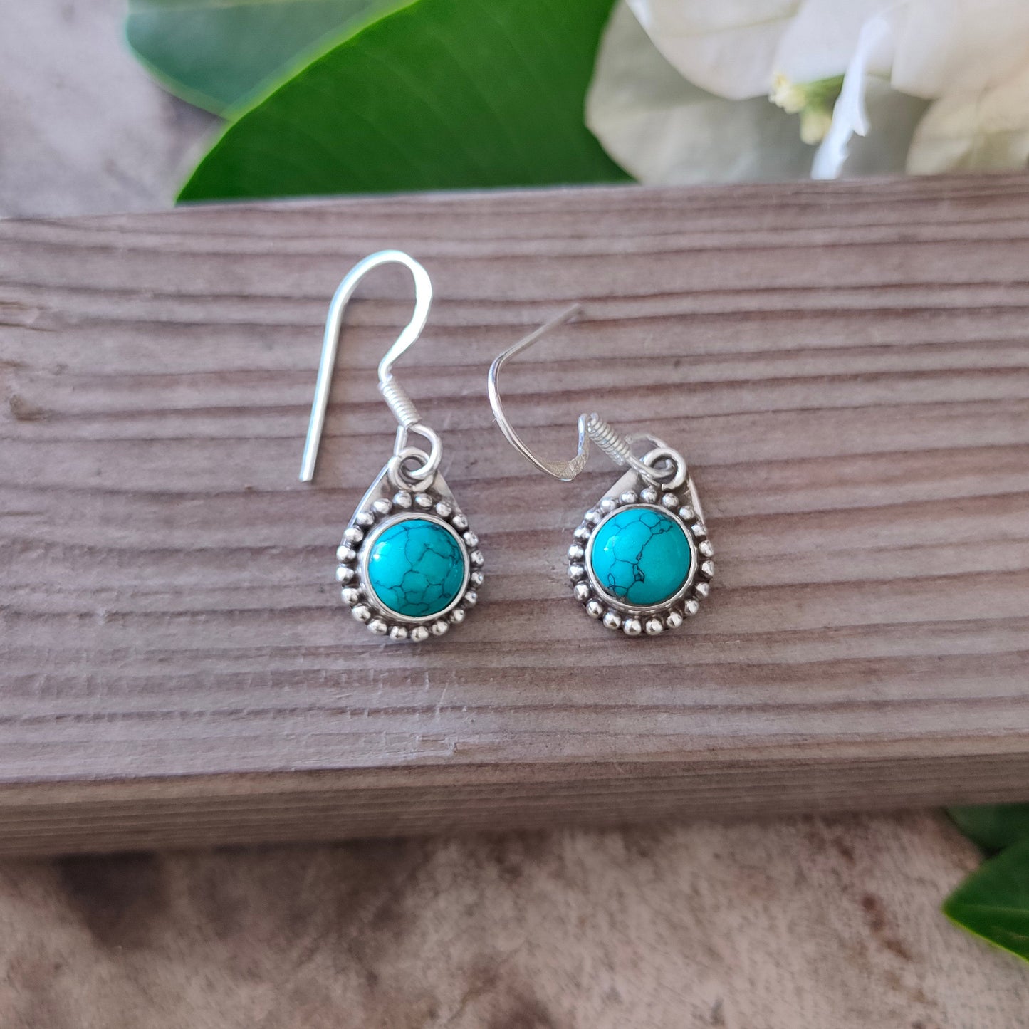 Natural Turquoise Gemstone Earrings, Turquoise Silver earrings , 925 Sterling Silver Earrings, Weddings Special earrings, Earrings For girls