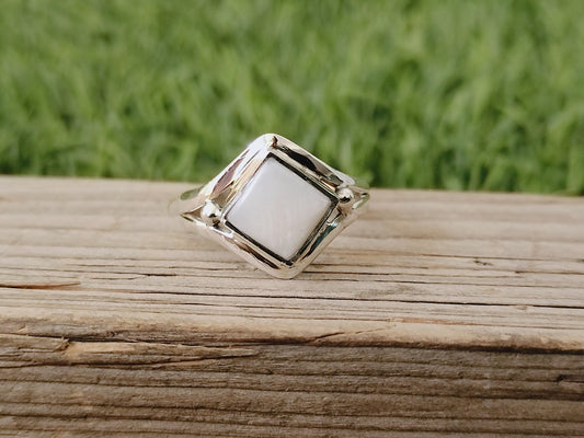 Boho Statement Ring | Pearl Sterling Silver Ring | Handmade Bohemian Ring | Boho Ring | Pearl Ring | Bezel Jewelry | Rings for Gift gift for