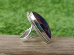 Boho Statement Ring - Natural Amethiyst Gemstone Ring- 925 Sterling Silver Ring - Hand Crafted Bohemian Ring-Bohemian Ring - Gift for her