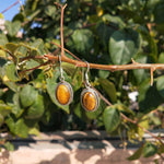 Tiger Eye Sterling Silver Handmade Earring Tiger Eye stone Daily wearable Earrings in Oval Shape Boho Earrings Gift for Her