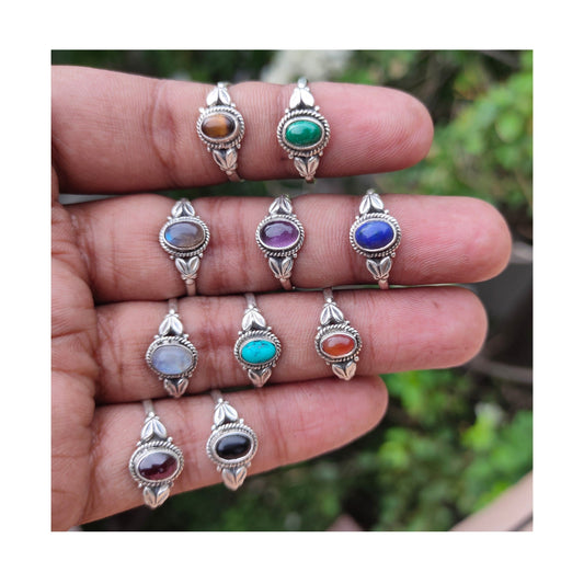 Multiple Stones Boho Statement rings , 925 sterling silver ring,Handcrafted Bohemian Ring, personalized stone ring ,choose stone ring,gifts