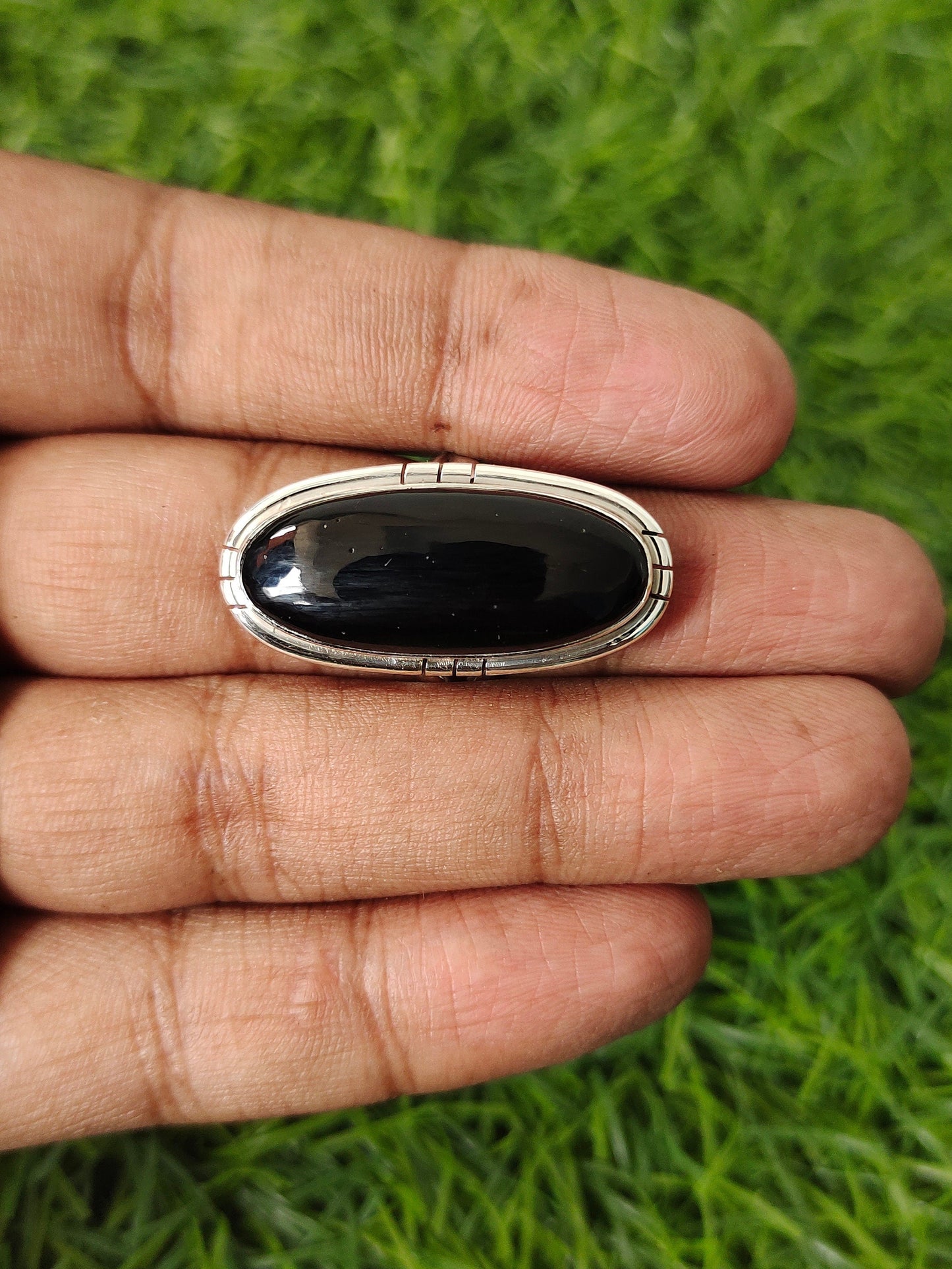 Black onyx middle finger ring , handmade silver bohemian ring , boho silver ring , big size boho ring , silver ring , black onyx ring , gift