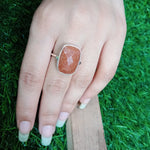 Sunstone Sterling Silver Ring - Boho Statement Ring - Hand Crafted Bohemian Ring - Bohemian Ring -Sunstone Ring -Rings - Gift -Free Shipping