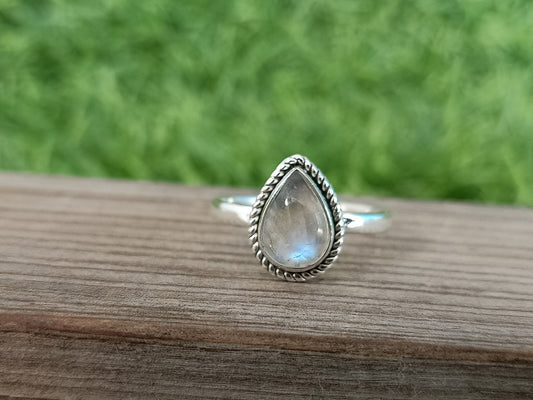 Boho Statement Ring| Rainbow Moonstone Sterling Silver Ring |Hand Crafted Bohemian Ring |Boho Ring | Rainbow Moonstone Ring | Rings for Gift