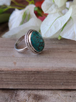 Turquoise Boho  Ring - Turquoise Sterling Silver Ring - Hand Crafted Bohemian Ring-Bohemian Ring - Turquoise - Rings -Gift for - bohemian