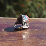 Boho Statement Ring - Sonnenstein Sterling Silber Ring - Handgemachter Boho Ring - Boho Ring Sonnenstein Ring - Ringe - Geschenk für