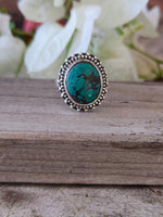 Turquoise Boho  Ring - Turquoise Sterling Silver Ring - Hand Crafted Bohemian Ring-Bohemian Ring - Turquoise - Rings -Gift for - bohemian