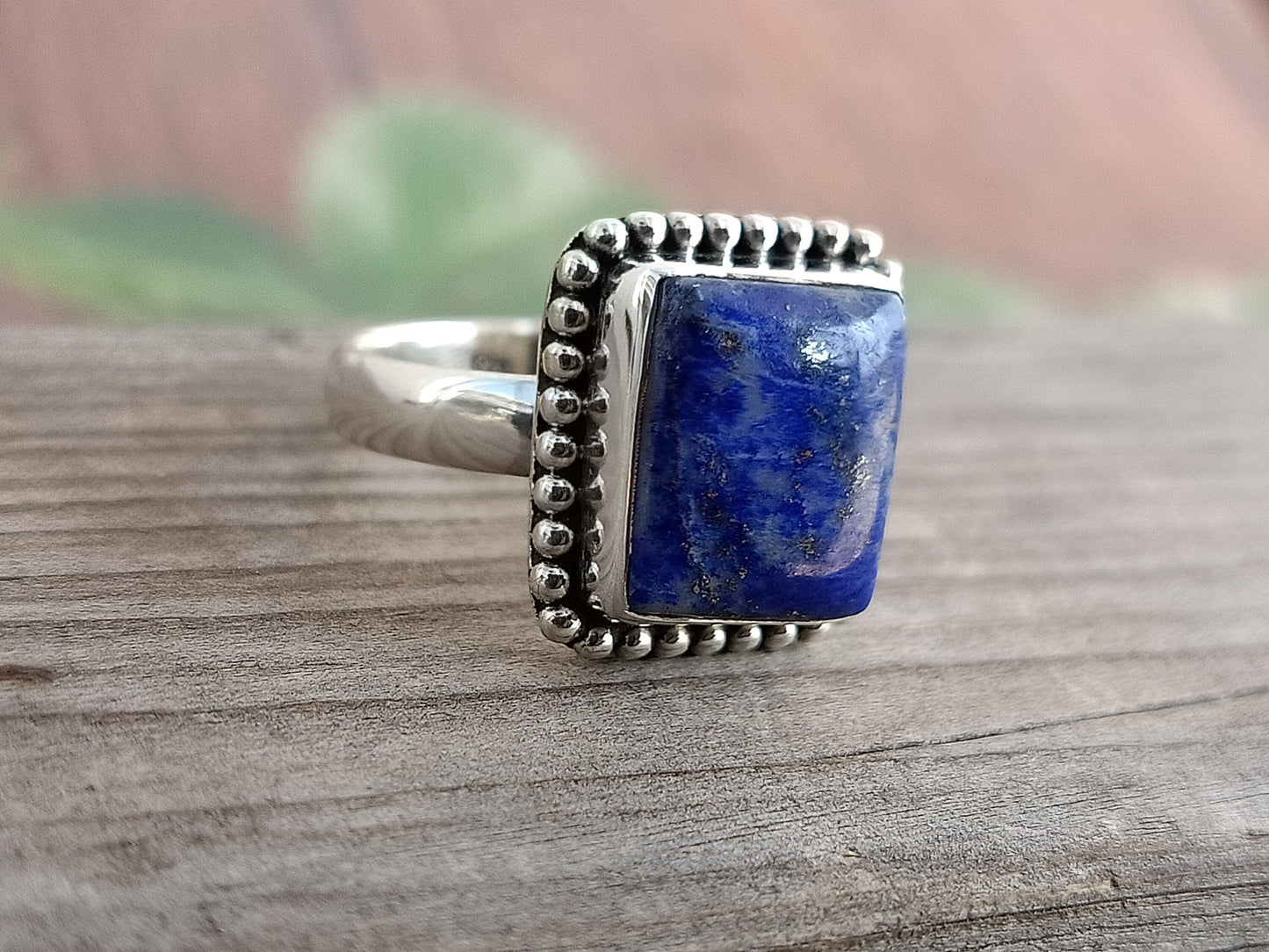 Boho Statement Ring - Lapis Lazuli Sterling Silver Ring - Hand Crafted Bohemian Ring - Bohemian Ring - Lapis Lazuli Ring - Rings - Gift for