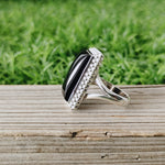 Black onyx ring -Handmade silver ring - Silver ring - Boho ring - Silver jewelry - Boho Jewelry- Silver Jewelry-Gift Item - Freeship- Rings