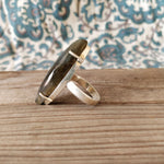 Natural Labradorite Marquise Stone ring - Cabochon Fire ring - 925 sterling silver ring - Big Size ring - Anniversary Gift - Labradorite