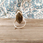 Natural Labradorite Marquise Stone ring - Cabochon Fire ring - 925 sterling silver ring - Big Size ring - Anniversary Gift - Labradorite