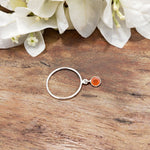 Beautiful Carnelian Boho Ring - 925 Sterling Silver Ring -Carnelian  Bohemian Ring -Silver Ring -Statment Ring - Rings - Gift for her- Gifts