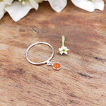 Beautiful Carnelian Boho Ring - 925 Sterling Silver Ring -Carnelian  Bohemian Ring -Silver Ring -Statment Ring - Rings - Gift for her- Gifts