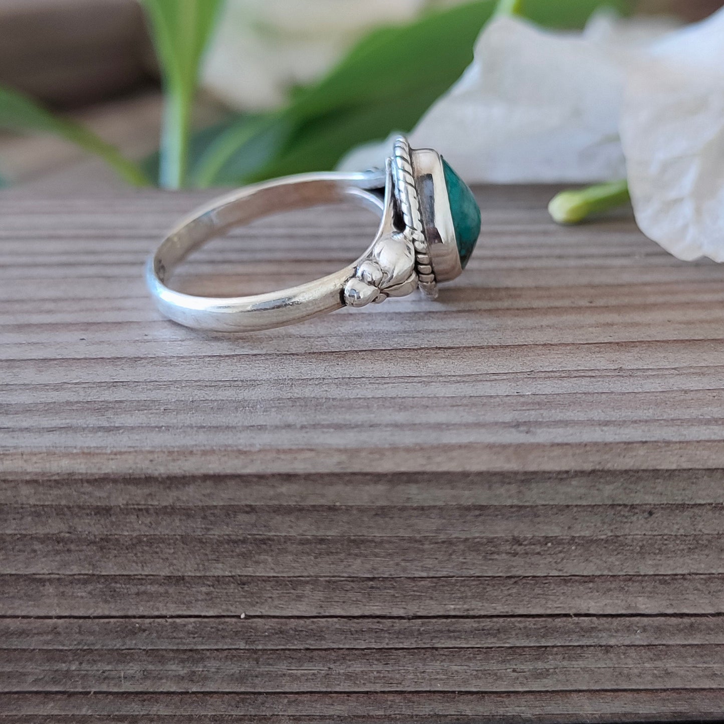 Turquoise  Gemstone Boho  Ring - 925 Sterling Silver Ring - Turquoise Bohemian Ring - Bohemian Ring - Turquoise ring- Rings - Gift for -Ring