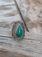 Turquoise Boho  Ring - Turquoise Sterling Silver Ring - Hand Crafted Bohemian Ring-Bohemian Ring - Turquoise - Rings -Gift for - bohemian