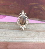 Boho Statement Ring - Labradorite  Sterling Silver Ring - Hand Crafted Bohemian Ring -Bohemian Ring - black rainbow Ring - Rings - Gift for