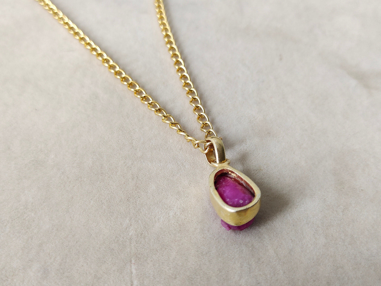 Raw stone ruby Pendant - Handmade pendant - 925 silver pendant - Ruby pendant - Boho Silver pendant - Gold plated ruby pendant - pendants