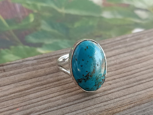 composite Turquoise  Gemstone Boho  Ring - 925 Sterling Silver Ring - Turquoise  Ring - Bohemian Ring - Turquoise ring- Rings - Gift for