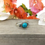 Turquoise  Gemstone Boho  Ring - 925 Sterling Silver Ring - Turquoise Bohemian Ring - Bohemian Ring - Turquoise ring- Rings - Gift for -Ring