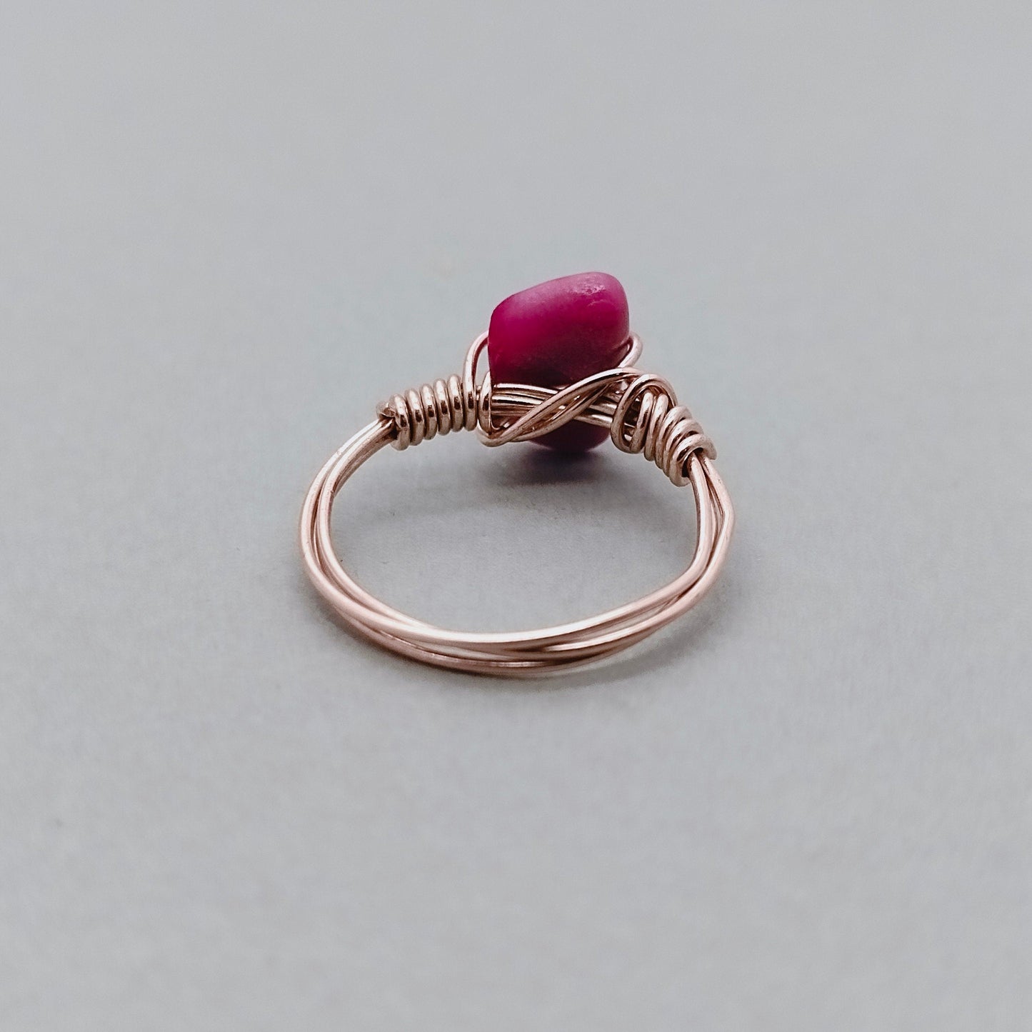 Ruby Stone Silver gold plated ring, Sterling Silver ring, statement ring, Silver Ring, Ruby wired ring, Raw stone wire ring