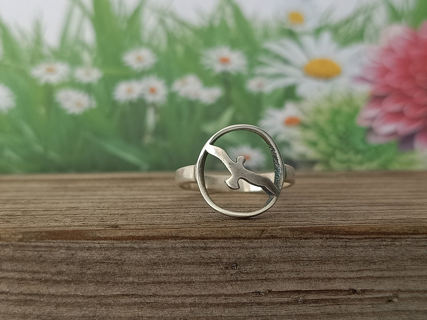 Eagle sterling silver ring , handmade silver ring , stacking silver ring , charm silver ring , handcrafted boho ring , silver ring ,ring