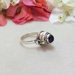 Unique secret message ring , sterling silver 925 ring , Amethyst Silver Ring , January birthstone ring , love ring,small box ring , gift