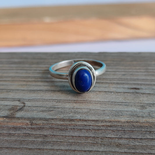 Boho Statement Ring - Lapis Lazuli 925 Sterling Silver Ring, Silver rings,Bohemian Ring - Lapis Ring- Rings - Gift for her, anniversary gift