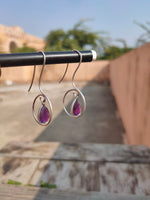 Natural Amethyst Sterling Silver Handmade Earring Amethyst  stone Silver Earrings  Daily Wearable Earrings Tear Drop Earrings Gift for Her