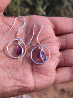 Natural Amethyst Sterling Silver Handmade Earring Amethyst  stone Silver Earrings  Daily Wearable Earrings Tear Drop Earrings Gift for Her