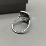 Black Rutile Boho Statement Ring- Hydro Black Rutile Stone-Sterling Silver Ring - Silver Ring- Gift For her