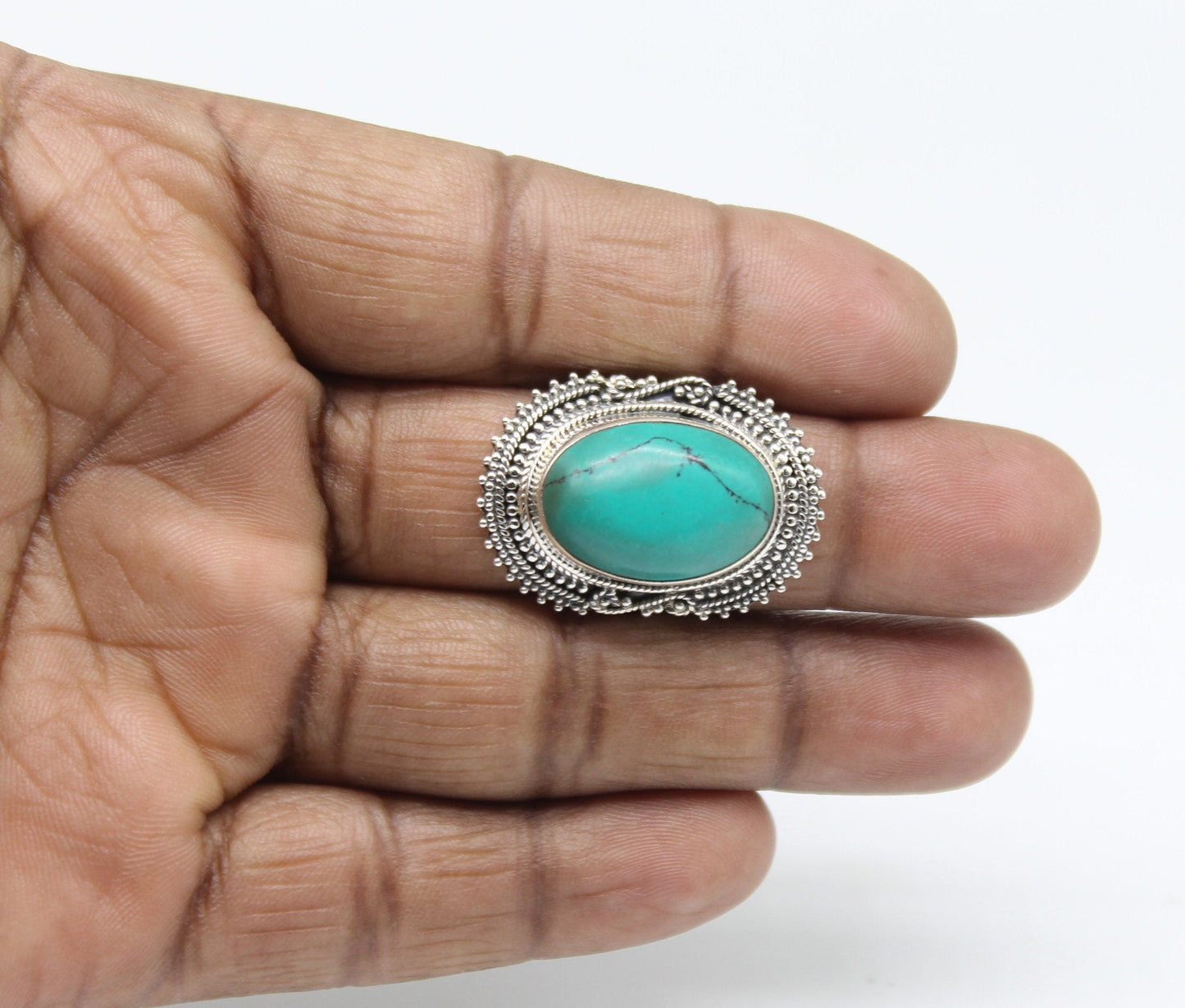 Turquoise Stone Ring  - Sterling Silver 925 - Turquoise Boho ring - Handmade Ring - Turquoise Bohemian Ring - Rings - Boho rings - Rings