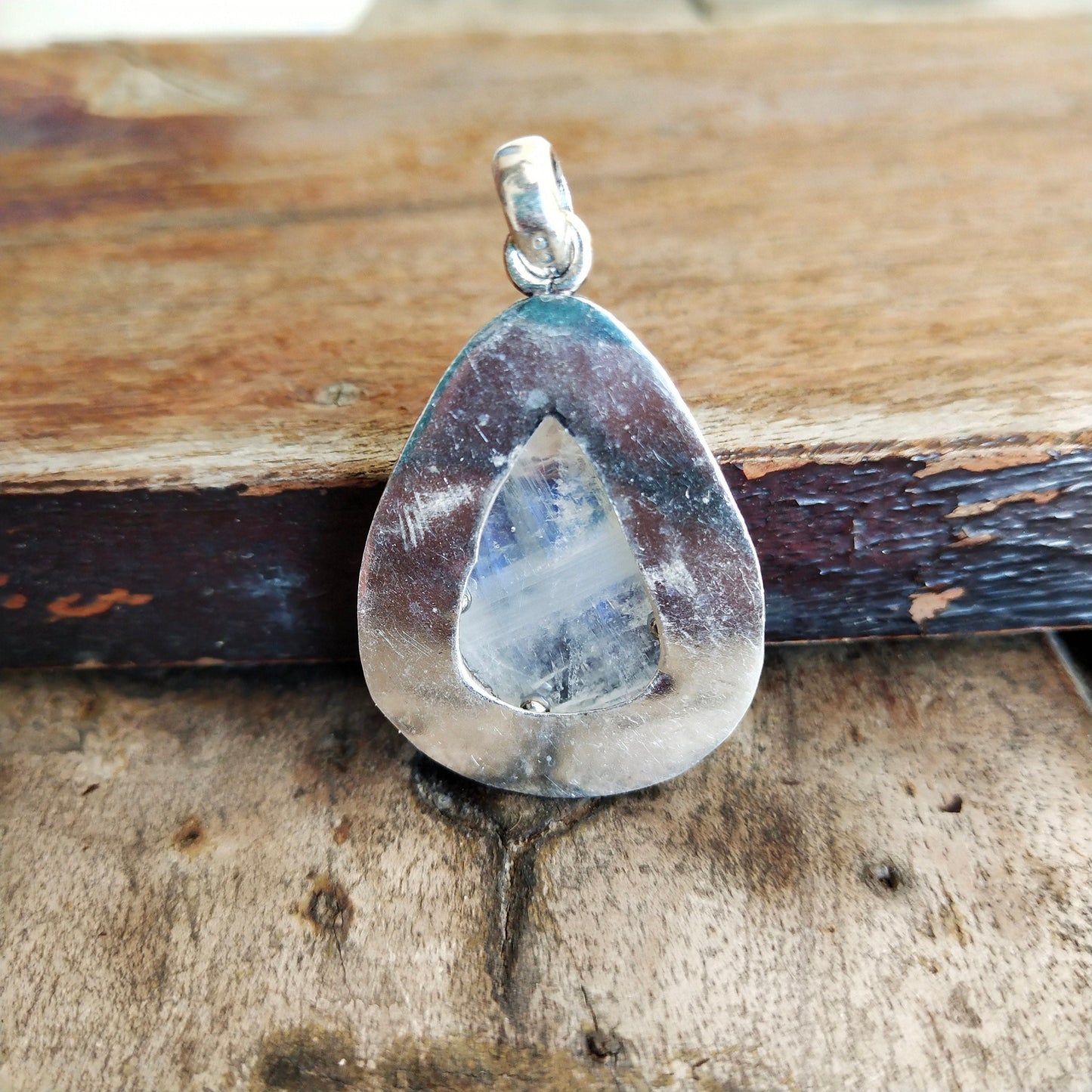 Rainbow Moonstone Pendant in Solid 925-Sterling Silver | Gorgeous Handmade Rainbow Moonstone Pendant | Boho Pendant Gift for Her