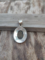 Handmade Hematite Pendant of Solid 925 Sterling Silver, Beautiful Hematite Pendant in Oval Shape, Boho Pendant Gift for her