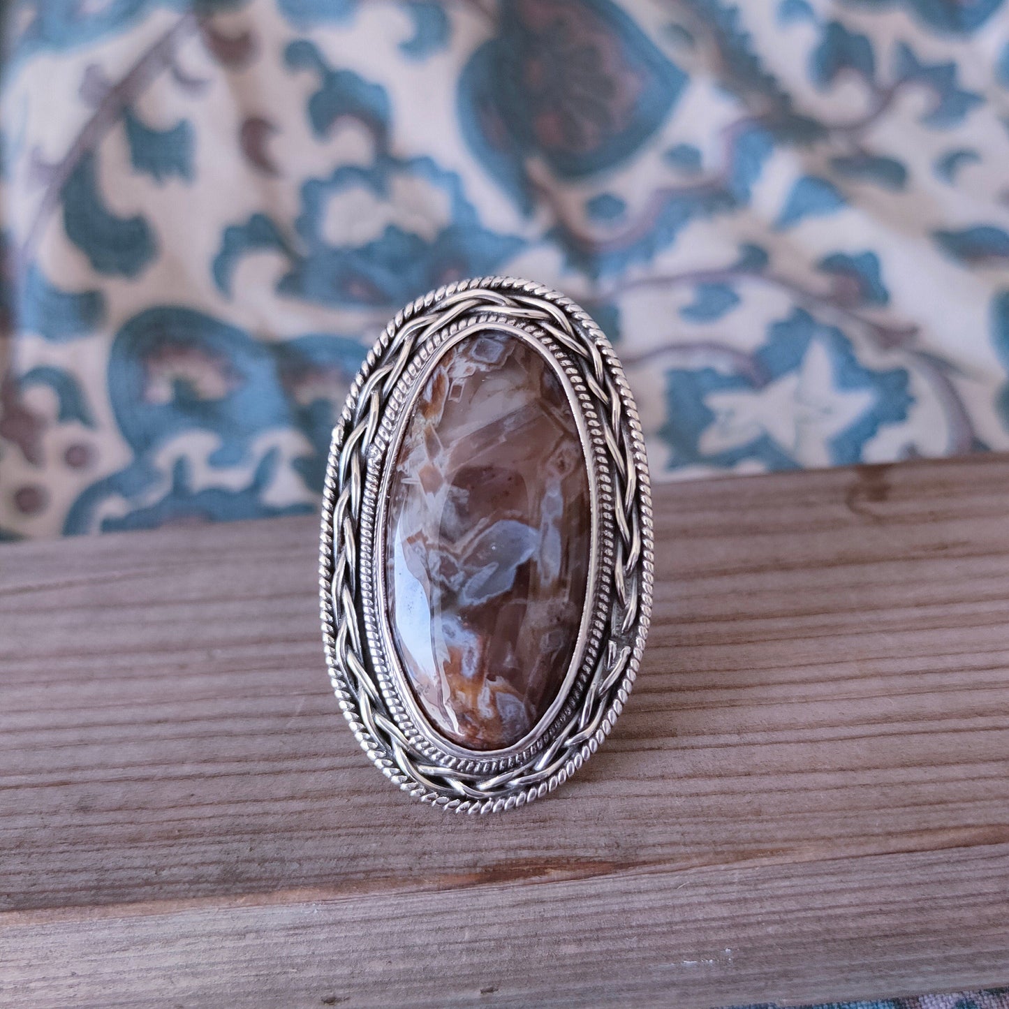 Boho jasper gemstone silver ring,Silver boho rings ,Handmade silver rings , 925 silver ring,jasper gemstone silver rings ,birthday gift ring