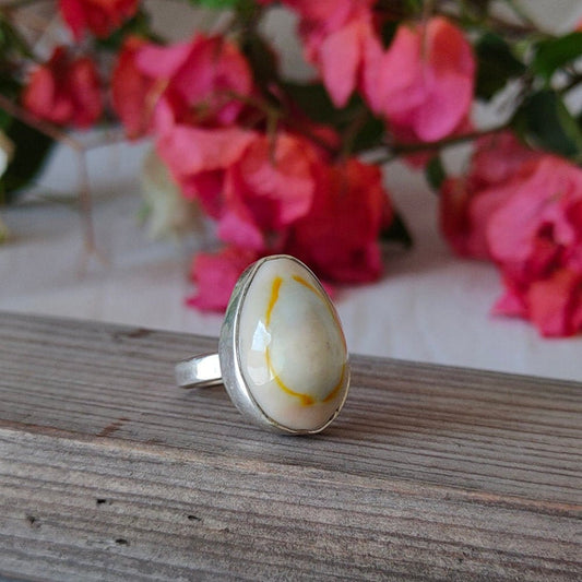 Handmade Cowry Ring of 925 Sterling Silver, Beautiful Cowry Ring, Cowry Gift for her, Boho Ring, Silver ring, Cowry Silver Ring, Jewllery,