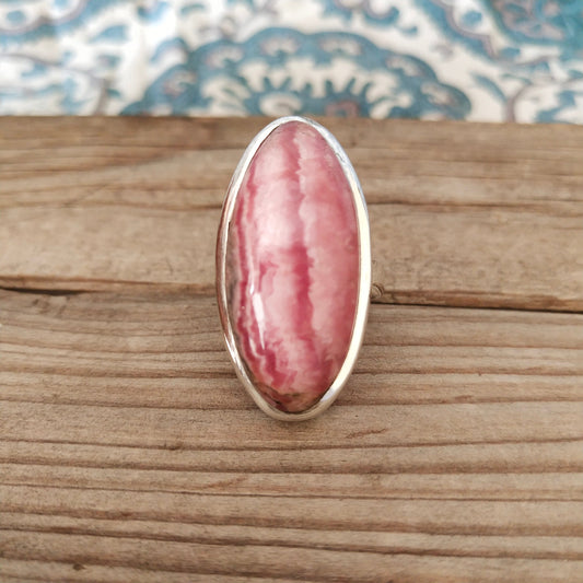 Natural Rhodonite Marquise Stone ring - Cabochon Fire ring - 925 sterling silver ring - Big Size ring - Anniversary Gift - Labradorite