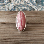 Natural Rhodonite Marquise Stone ring - Cabochon Fire ring - 925 sterling silver ring - Big Size ring - Anniversary Gift - Labradorite